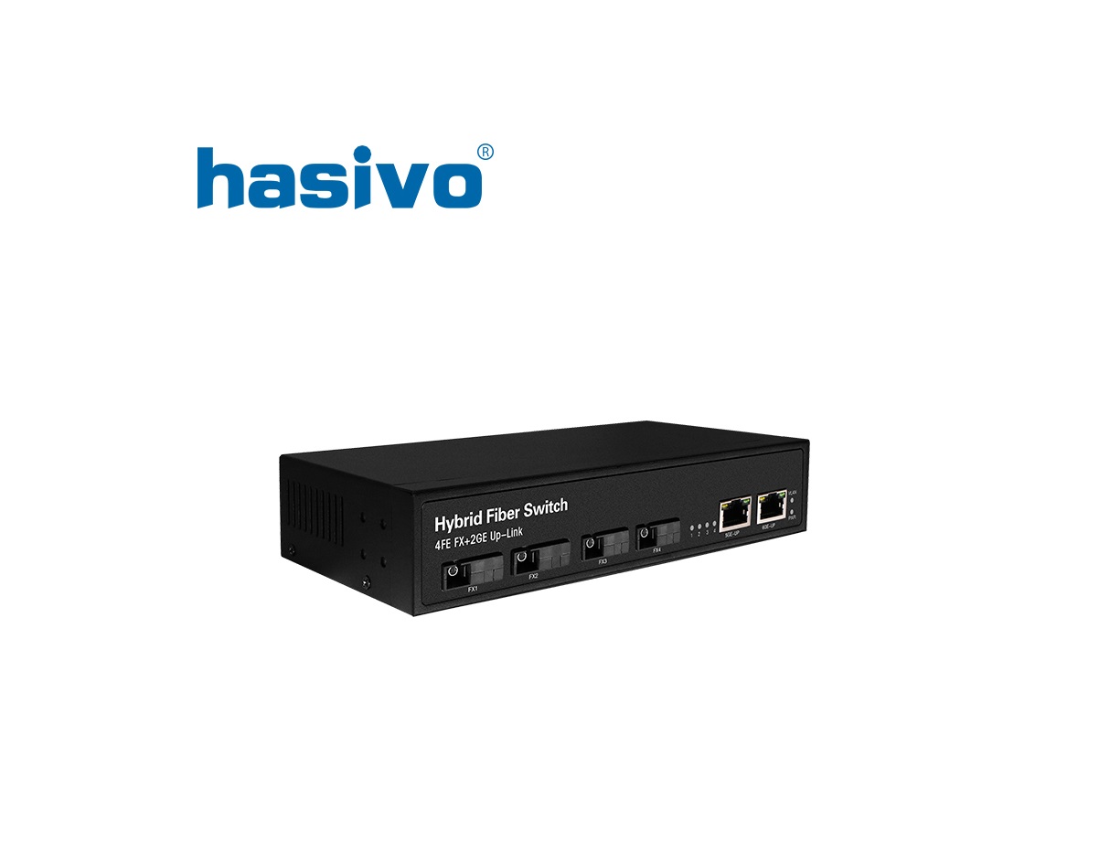 Switch Fiber Gigabit Hasivo F1200-4FX-2G Switch Fiber Gigabit Hasivo F1200-4FX-2G