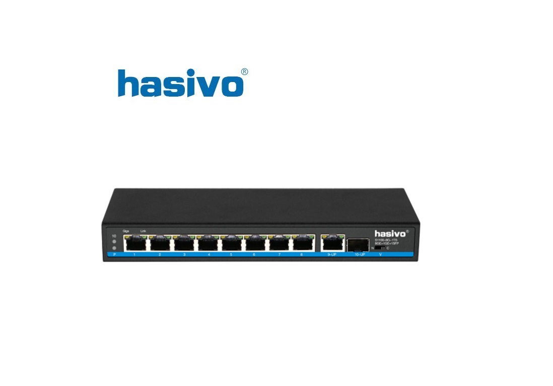 Switch Fiber Gigabit Hasivo S1100-8G-1TS Switch Fiber Gigabit Hasivo S1100-8G-1TS