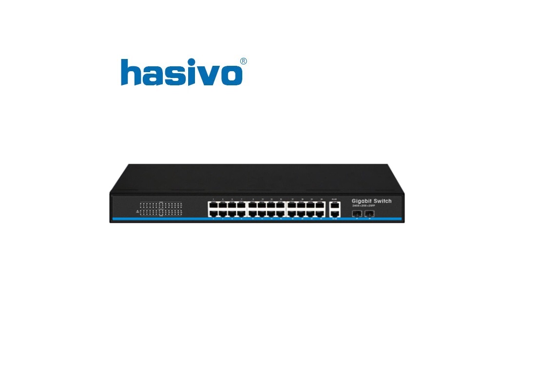 Switch Fiber Gigabit Hasivo S2800-24G-2TS Switch Fiber Gigabit Hasivo S2800-24G-2TS