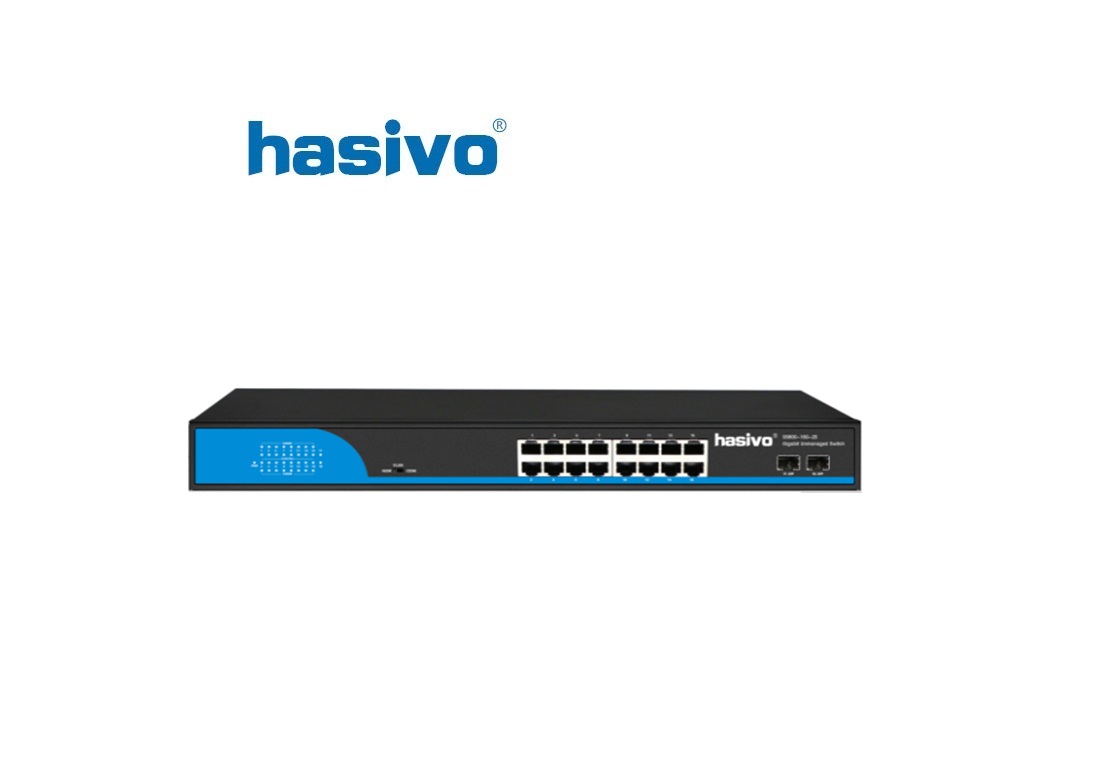 Switch Fiber Gigabit Hasivo S5800-16G-2S Switch Fiber Gigabit Hasivo S5800-16G-2S