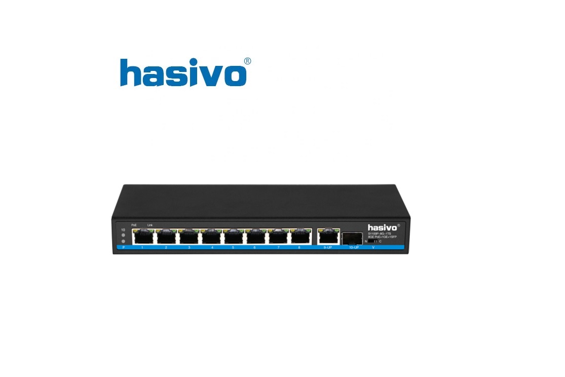 Unmanaged Switch Gigabit PoE HASIVO S1100P-8G-1TS Unmanaged Switch Gigabit PoE HASIVO S1100P-8G-1TS