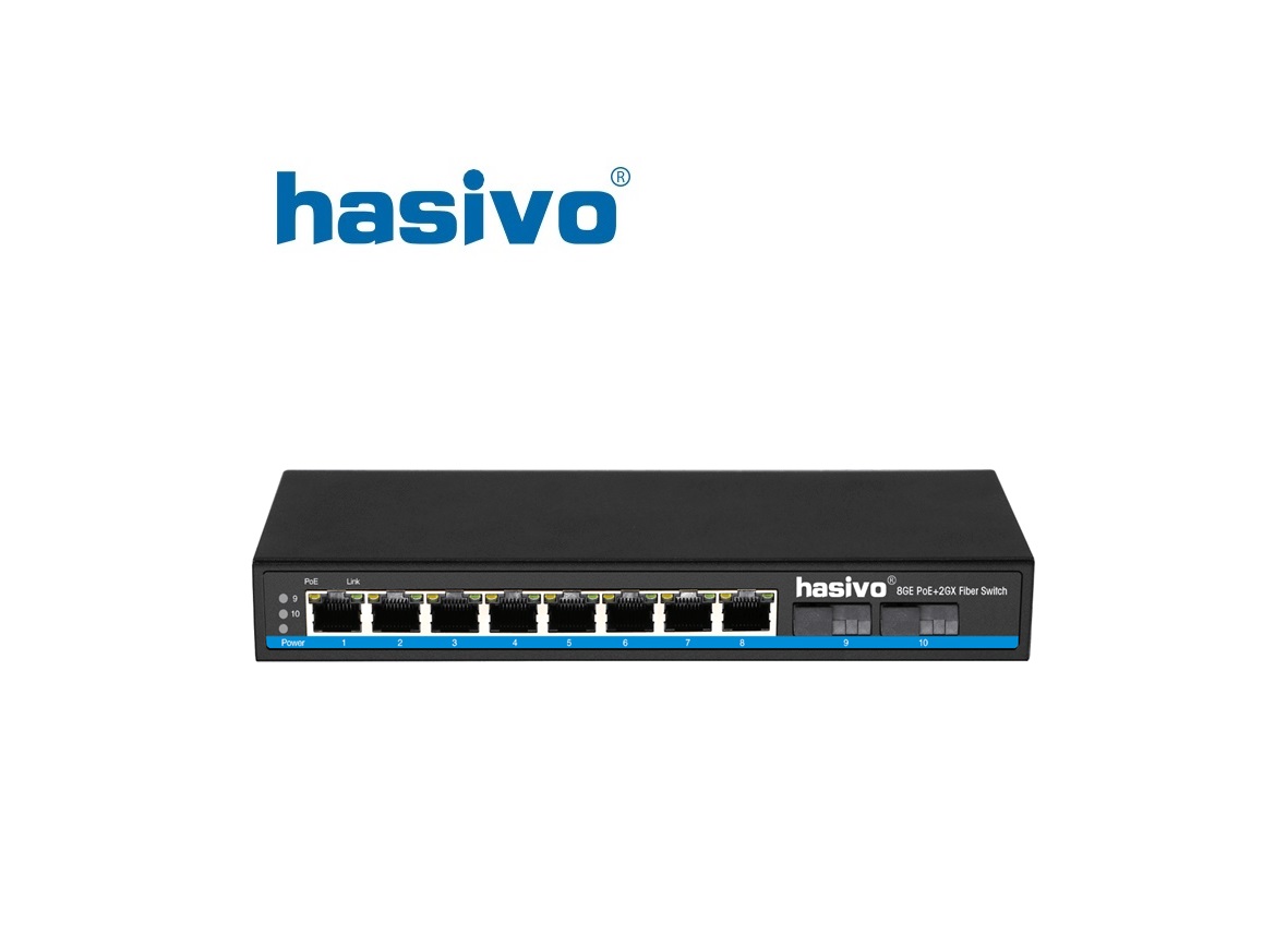 Unmanaged Switch Gigabit PoE HASIVO S1100P-8G-2GX Unmanaged Switch Gigabit PoE HASIVO S1100P-8G-2GX