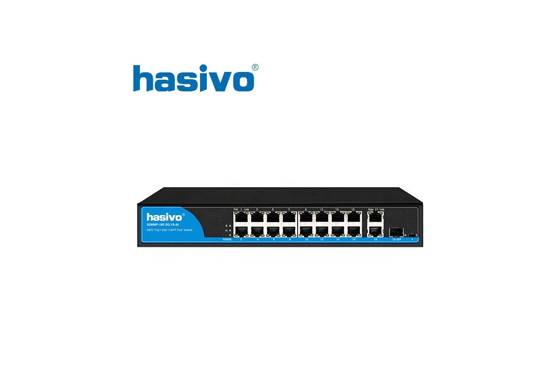 Unmanaged Switch PoE HASIVO S2600P-16F-2G-1S Unmanaged Switch PoE HASIVO S2600P-16F-2G-1S