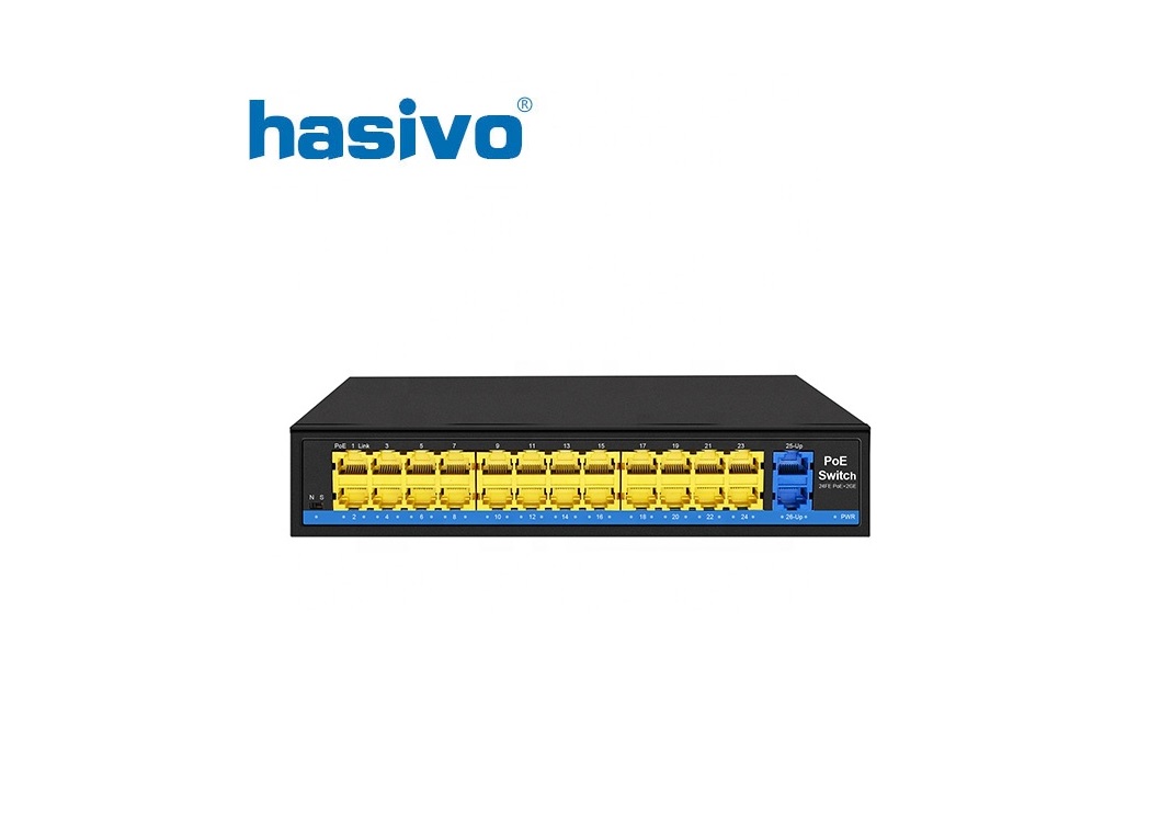 Unmanaged Switch PoE HASIVO S2800P-24F-2G-SE Unmanaged Switch PoE HASIVO S2800P-24F-2G-SE