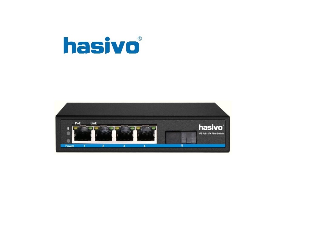 Unmanaged Switch PoE HASIVO S600P-4F-1FX Unmanaged Switch PoE HASIVO S600P-4F-1FX