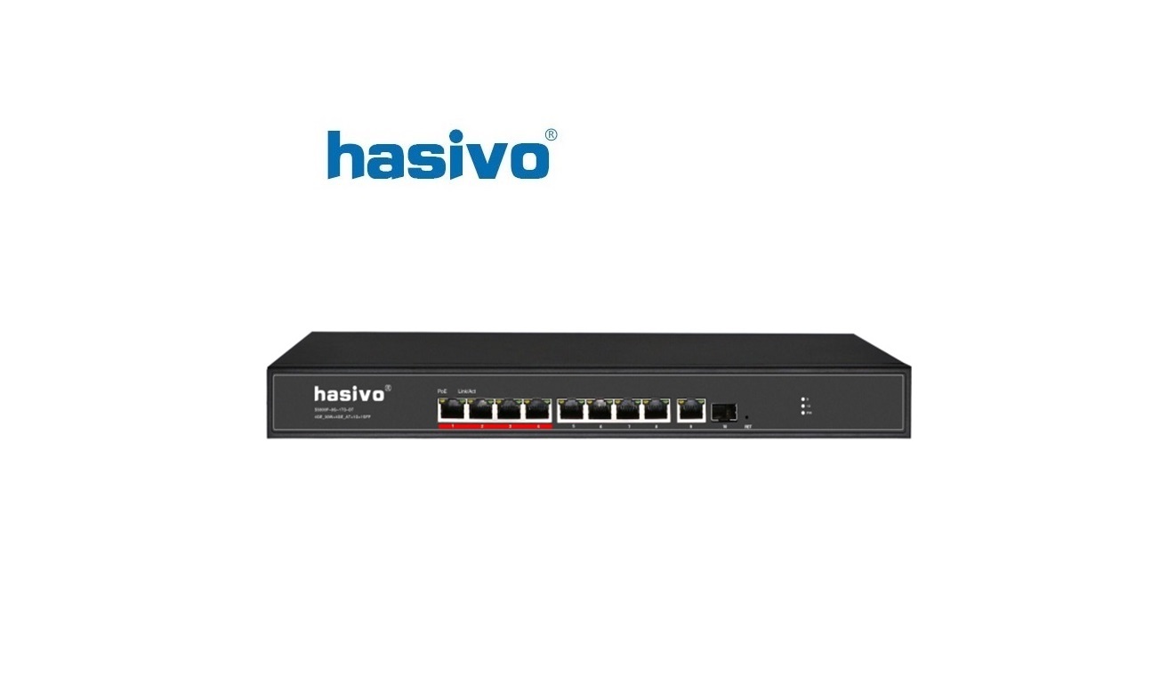 Unmanaged Switch Super PoE HASIVO S5800P-8G-1TS-BT-4 Unmanaged Switch Super PoE HASIVO S5800P-8G-1TS-BT-4