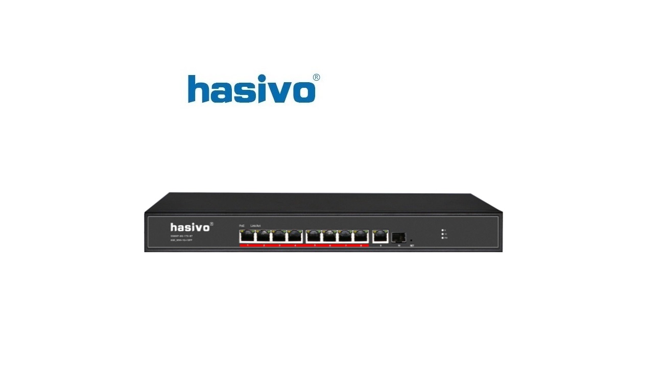 Unmanaged Switch Super PoE HASIVO S5800P-8G-1TS-BT-8 Unmanaged Switch Super PoE HASIVO S5800P-8G-1TS-BT-8