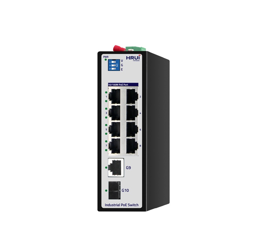 Switch PoE cong nghiệp HRUI HR500-AF-811GS Switch PoE cong nghiệp HRUI HR500-AF-811GS
