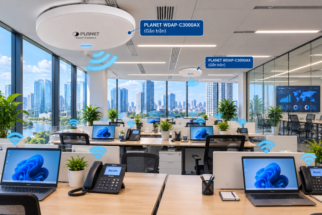 Thiết bị WiFi gắn trần là gì- Giải pháp WiFi 6 ốp trần cho doanh nghiệp hiện đại