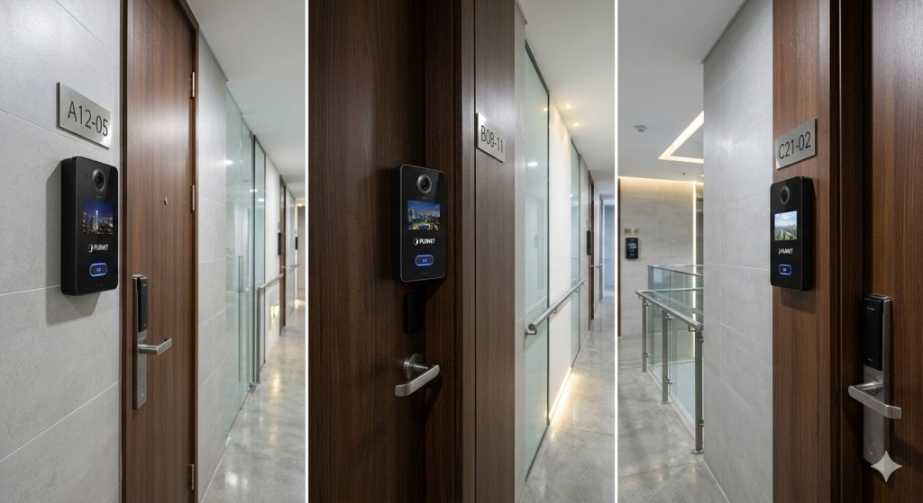 Thiết bị chuông cửa có hình đàm thoại Intercom